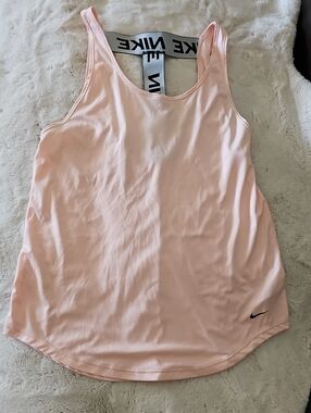 Nike Light Pink Athletic Tank with Branded Back Strap